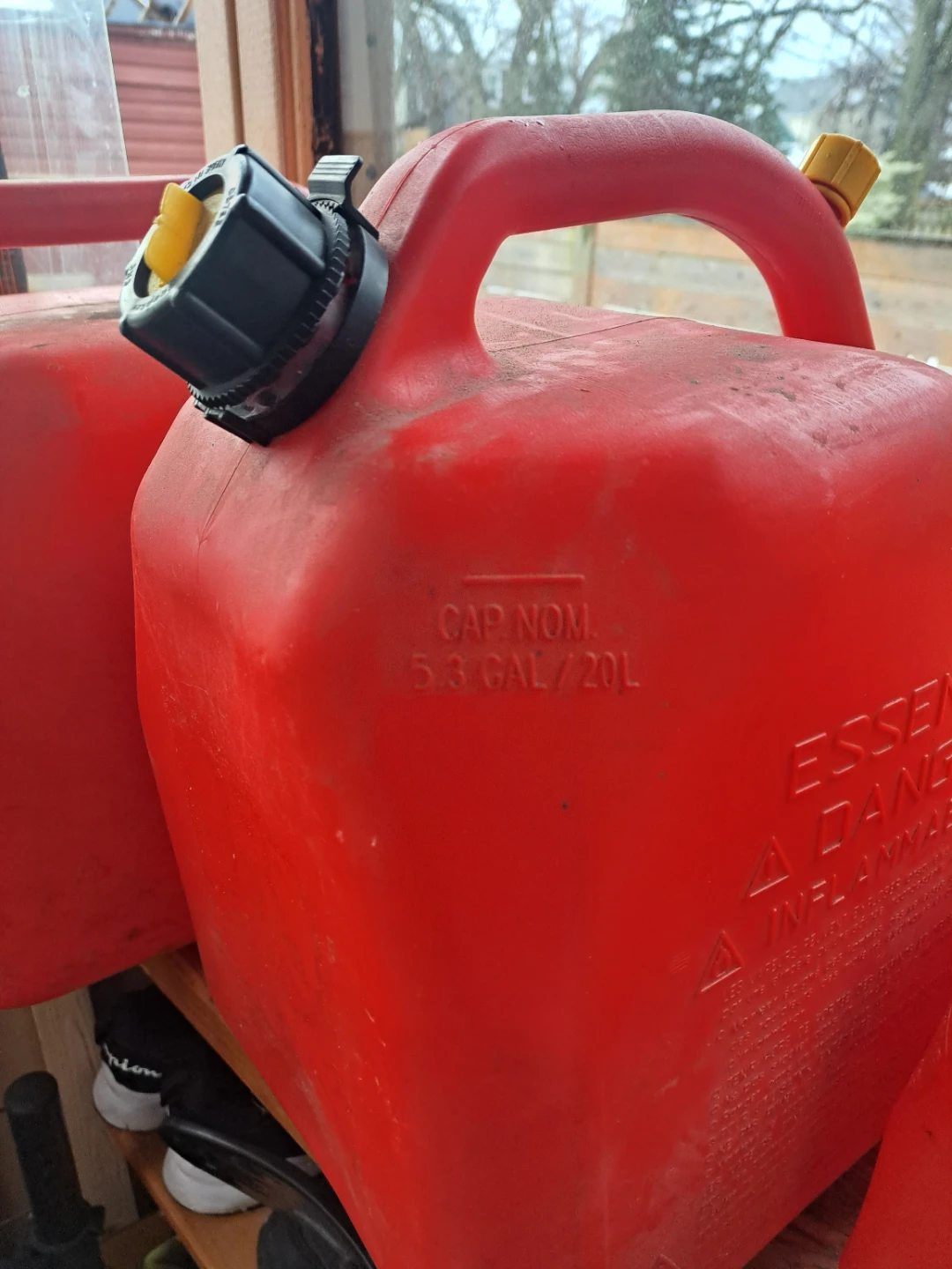2 for $6 Red Gas Can 5.3 Gal/20L