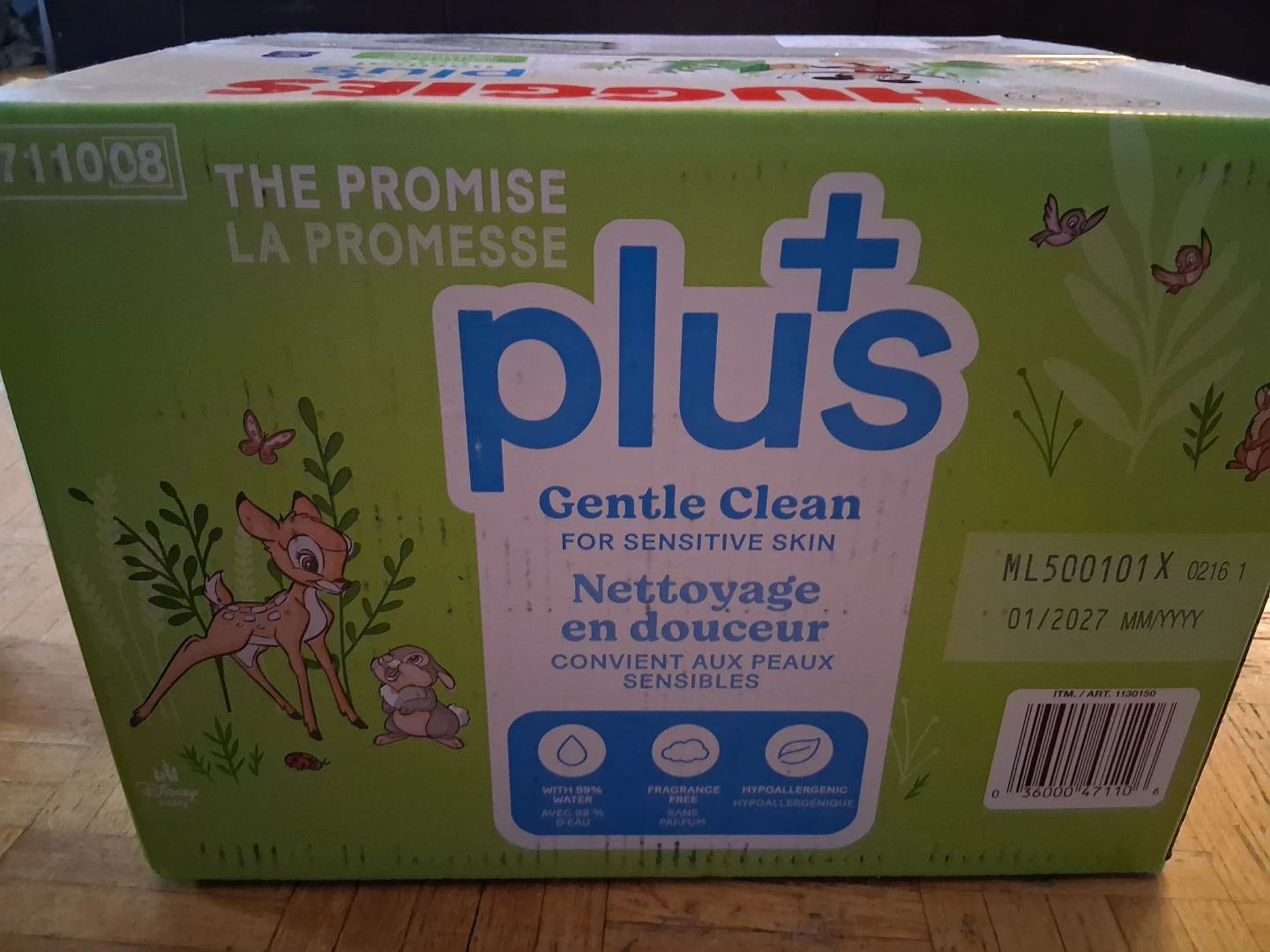 Huggies Plus Natural Care Gentle Clean Wipes (7 Packs)