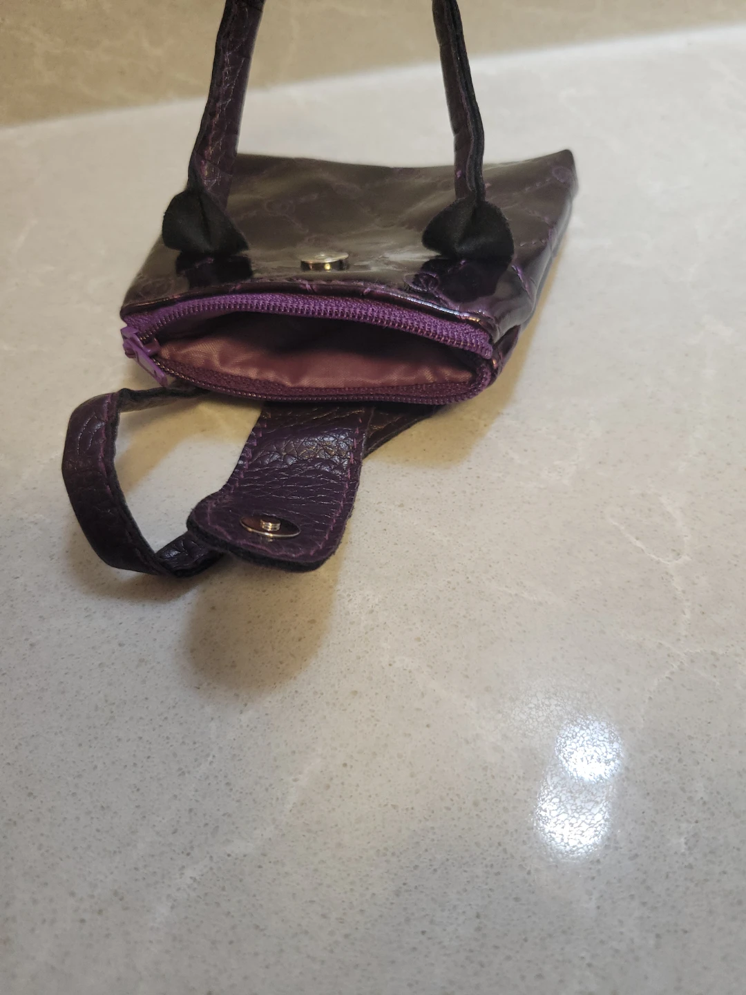 Small MINI purple quilted handbag 🏆 - photo 3