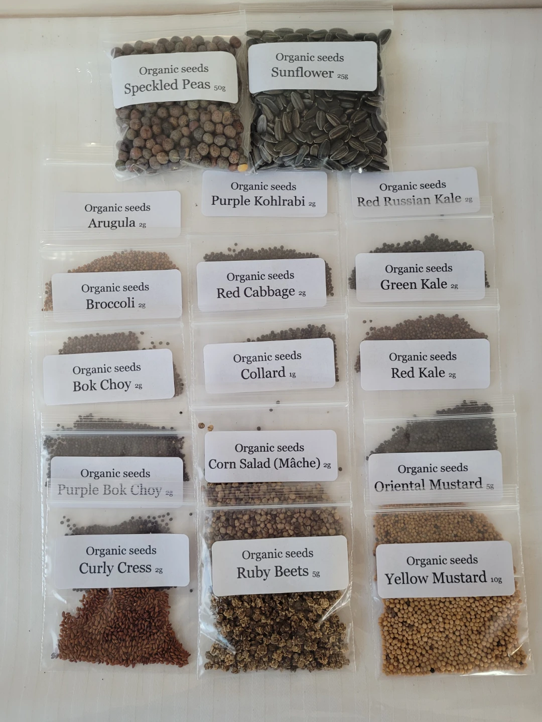 Assorted Organic Vegetable & Herb Seeds