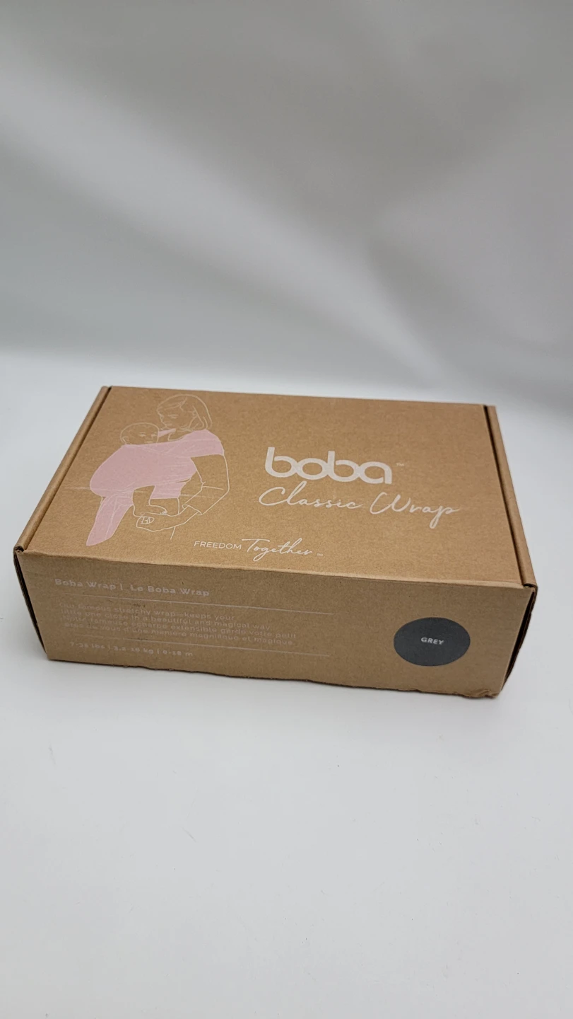 Boba Baby Wrap Carrier – Original Soft Stretch Sling | Grey - photo 2