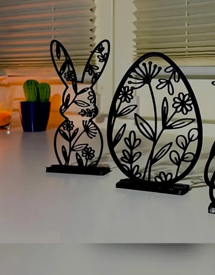 Easter Bunny and Egg Decoration Set