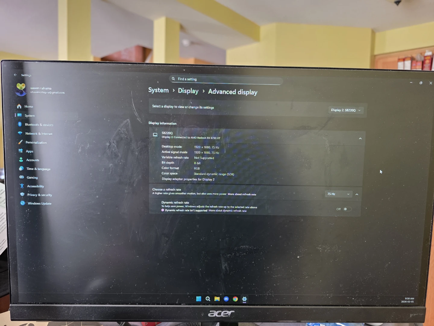 Acer Monitor 75hz - photo 2