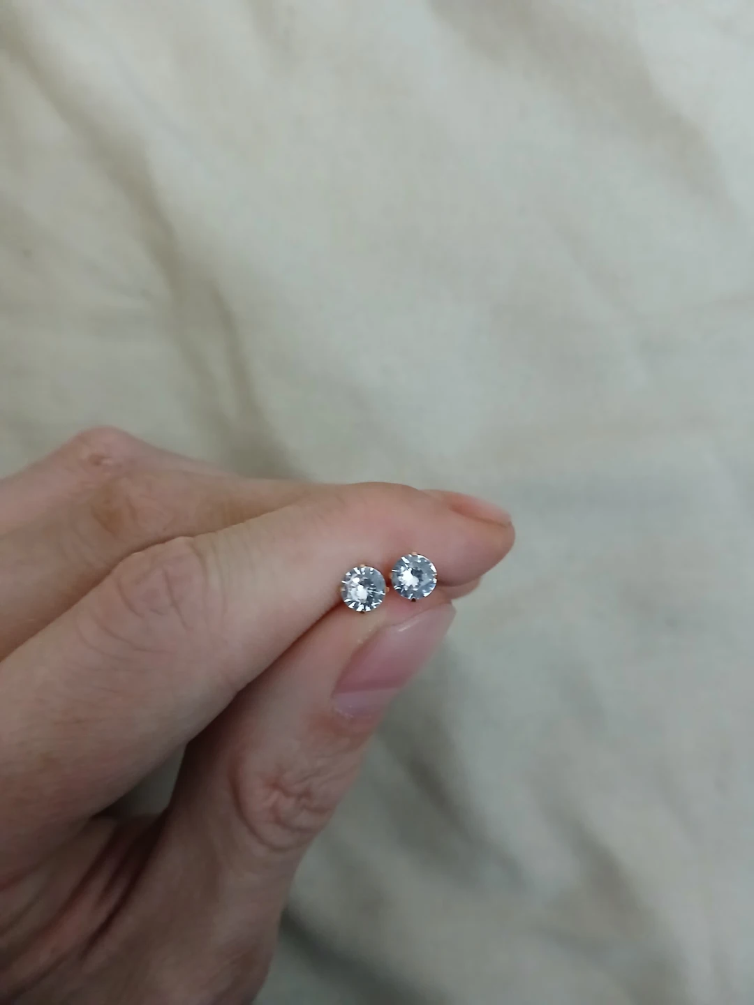 18K Gold Plated 316 Stainless Steel Cubic Zirconia Stud Earrings