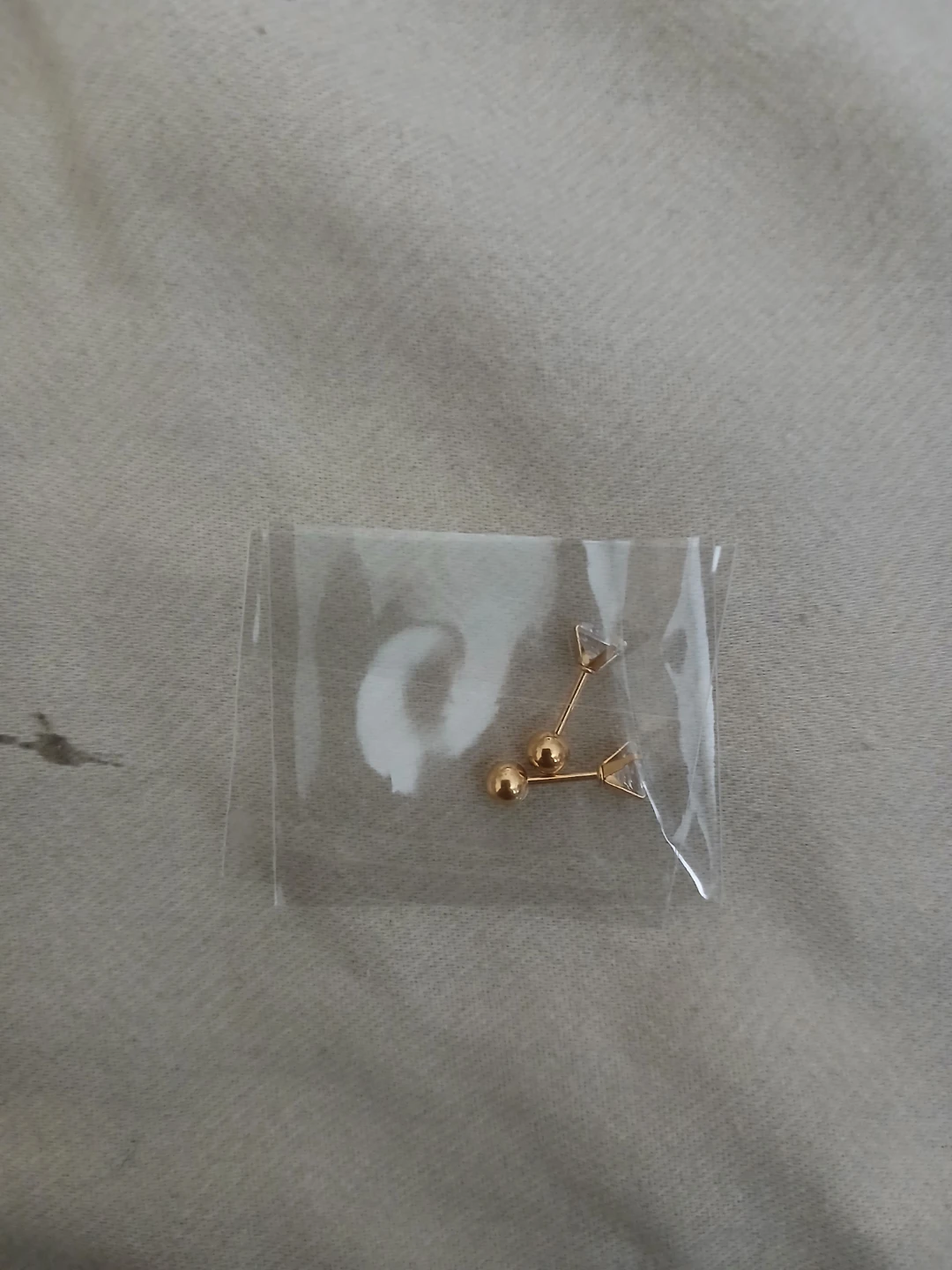 18K Gold Plated 316 Stainless Steel Cubic Zirconia Stud Earrings - photo 2