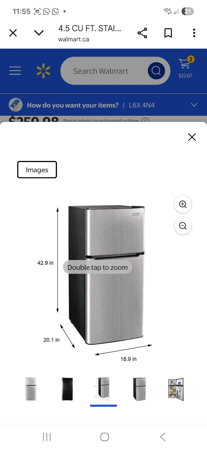 4.5 cu. ft. Stainless Steel Compact Refrigerator