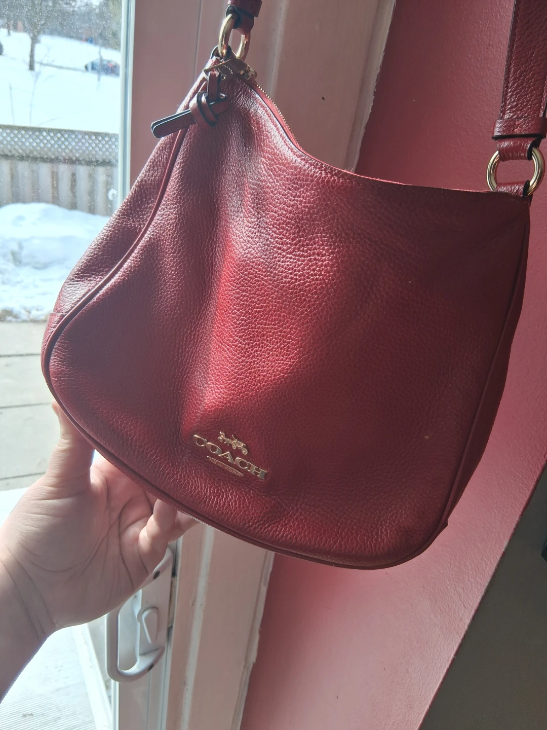 Coach Red Leather Shoulder Bag - photo 2