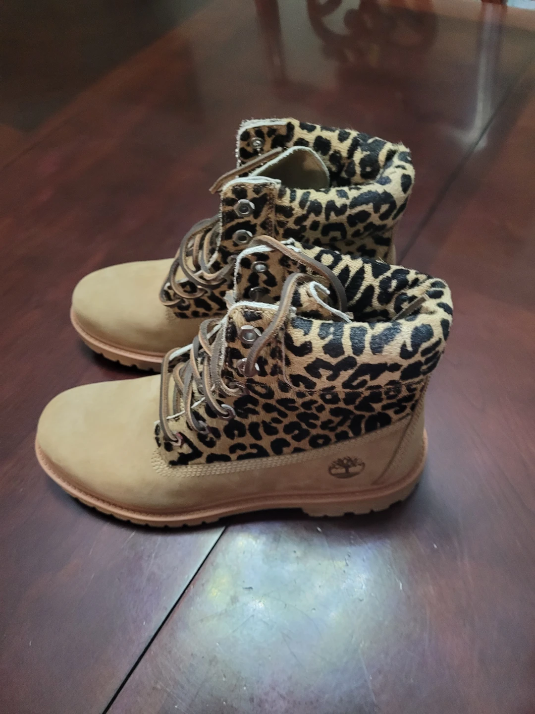 Timberland Boots - Tan with Leopard Print - photo 3