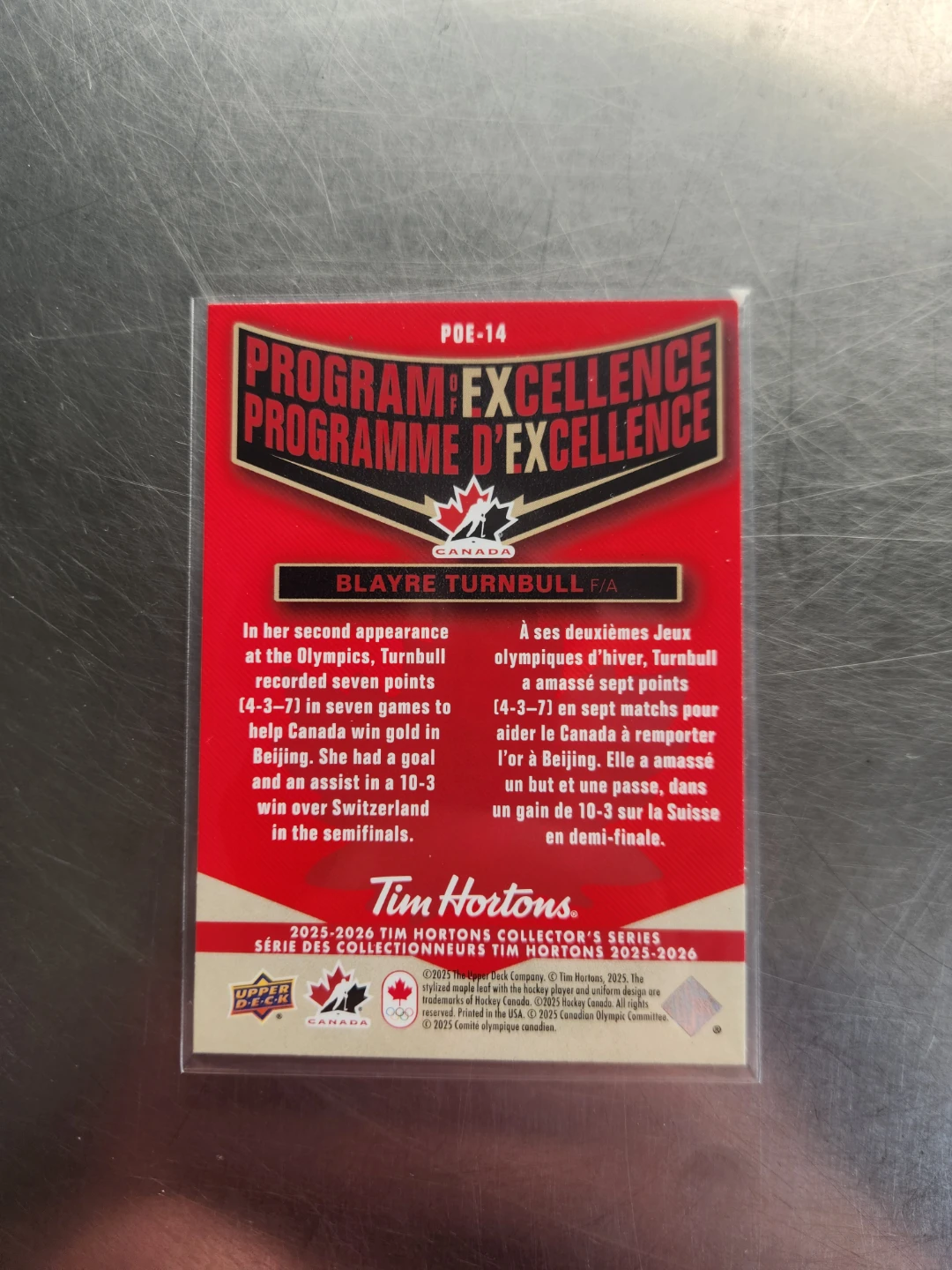 Tim Hortons 2023-2026 Program of Excellence  - Blayre Turnbull - photo 2