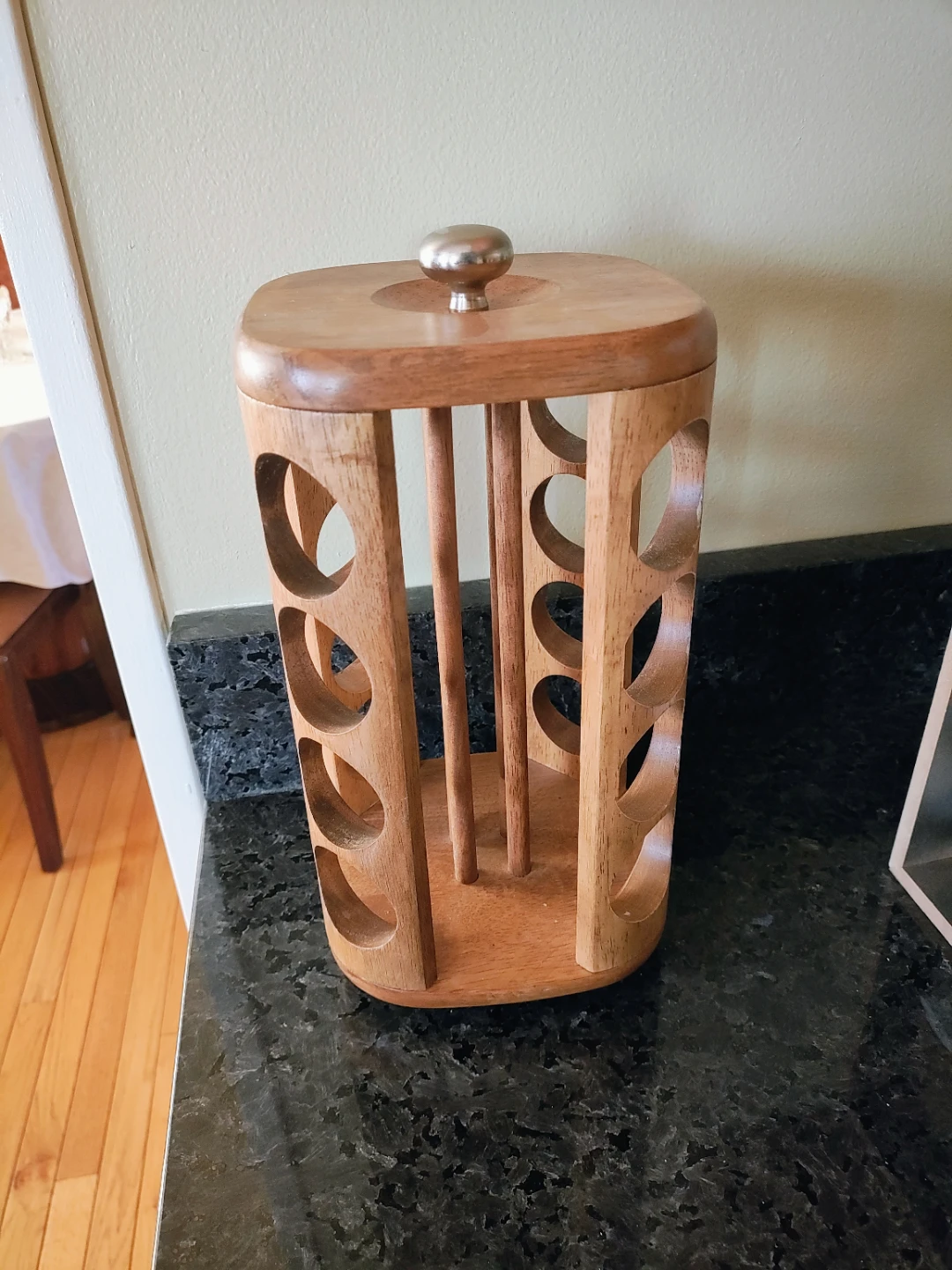 Spinning Wooden Spice Rack Holder