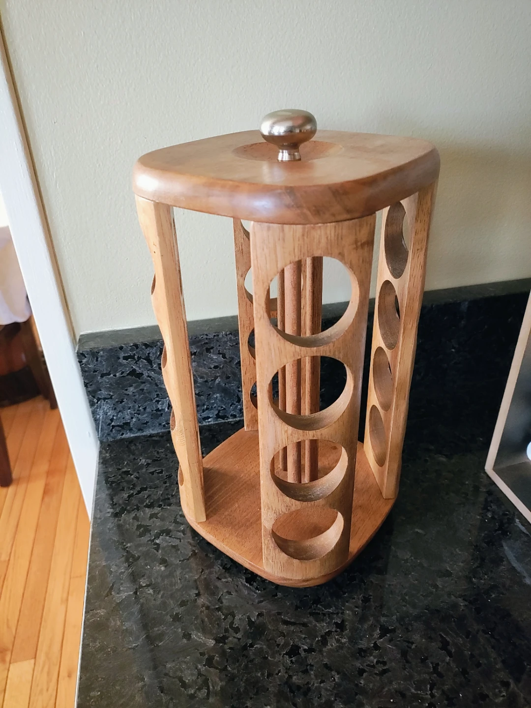 Spinning Wooden Spice Rack Holder - photo 2