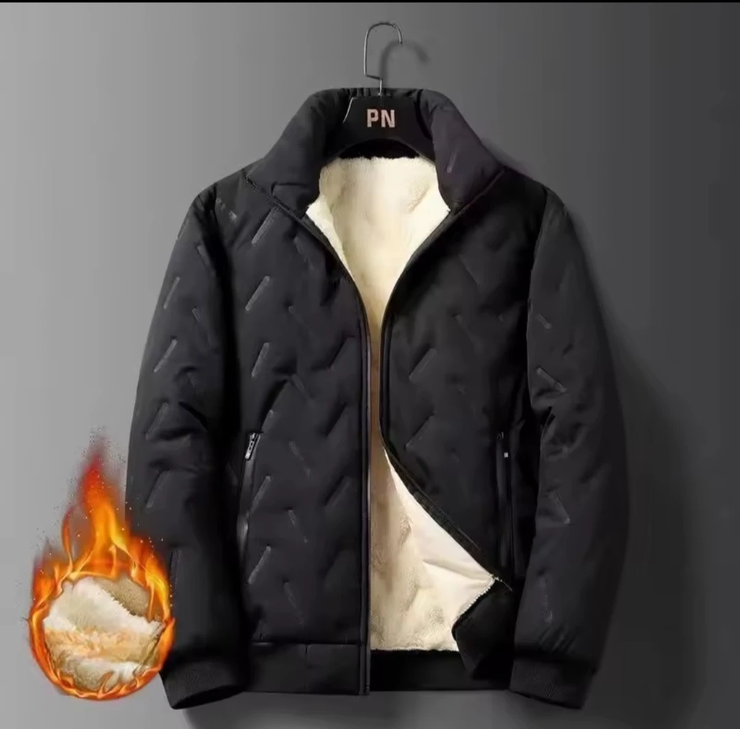 Black Puffer Jacket with Fleece Lining