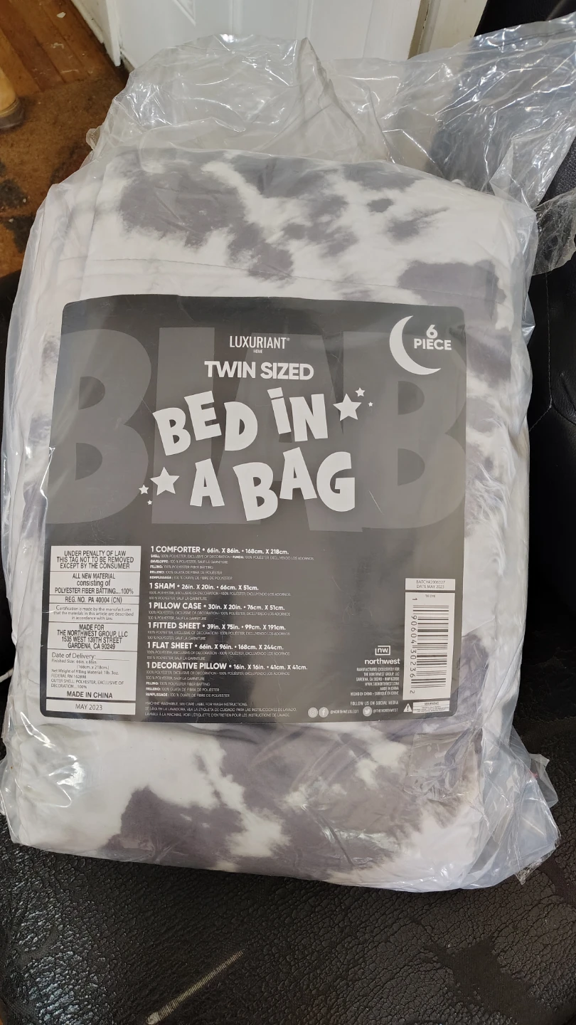 Luxuriant Bed in a Bag Twin Size 6 Piece Set