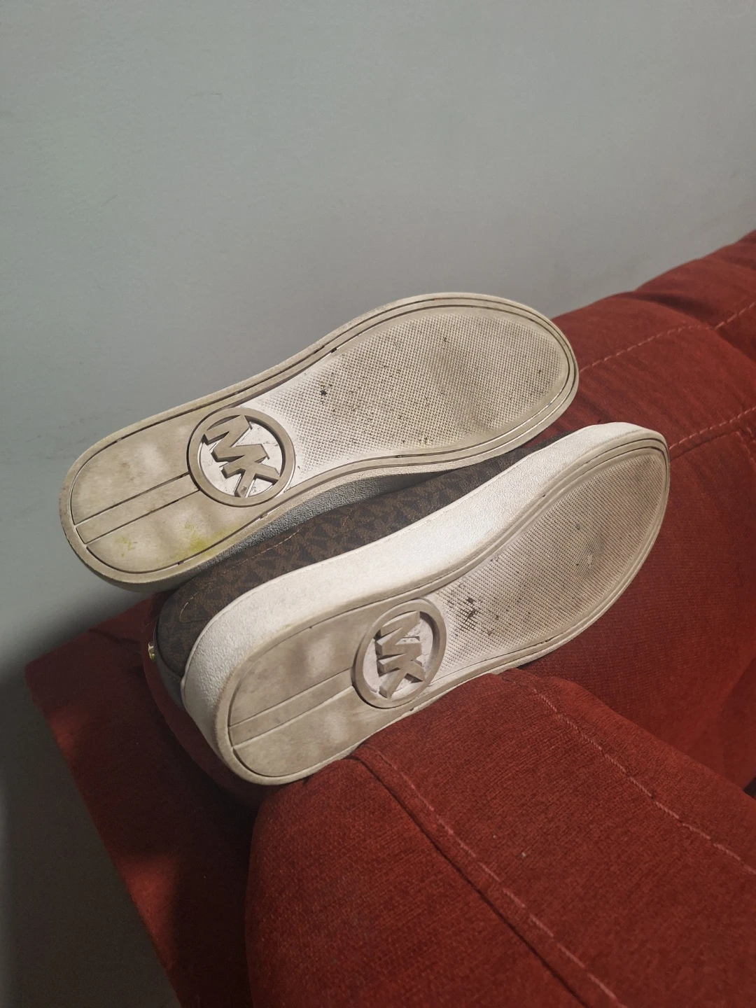 Michael Kors "MK" Monogram Sneakers Brown/Gold - photo 4
