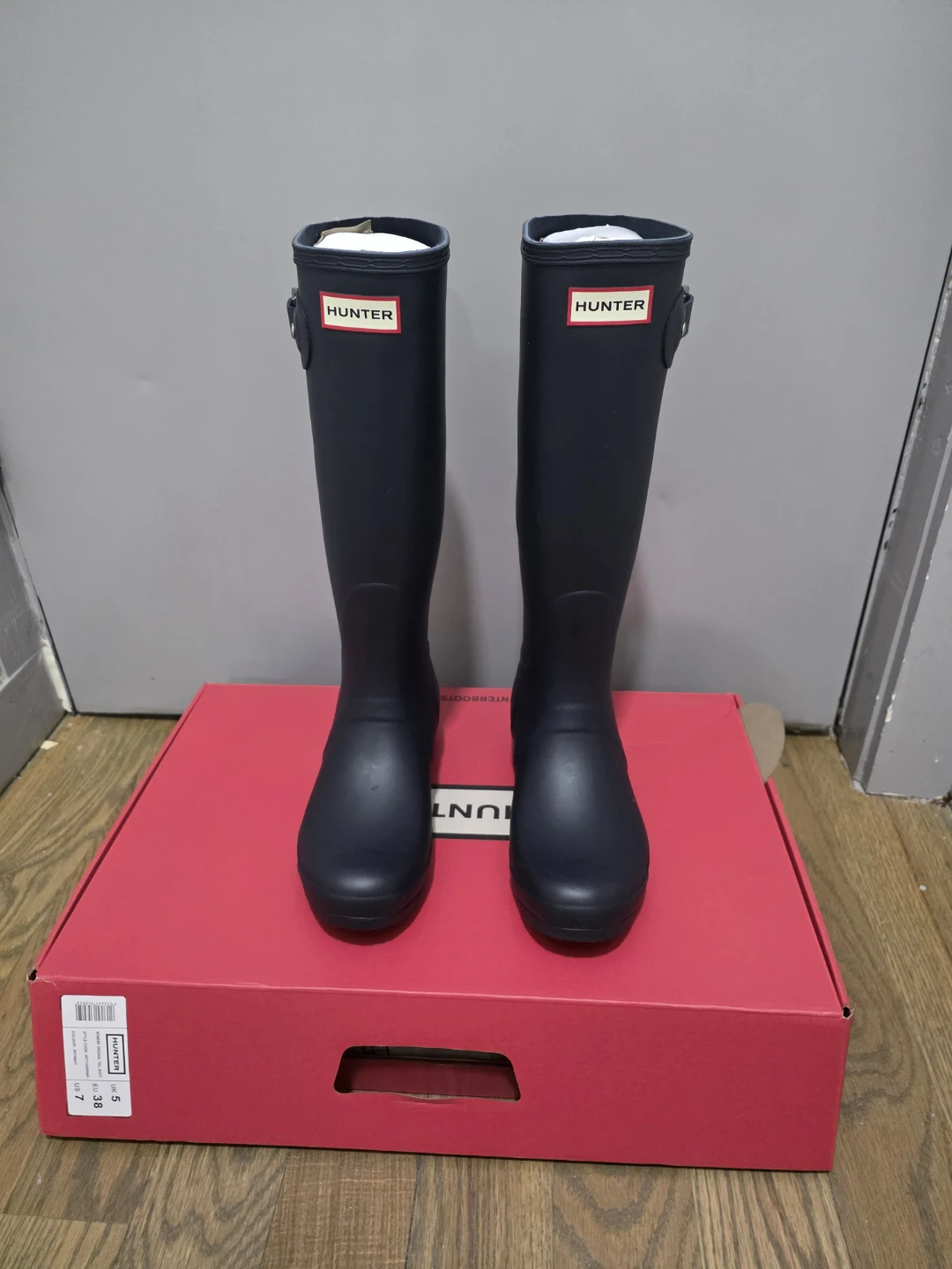 Hunter Women's Original Tall Navy Rain Boots US Size 7 - photo 3
