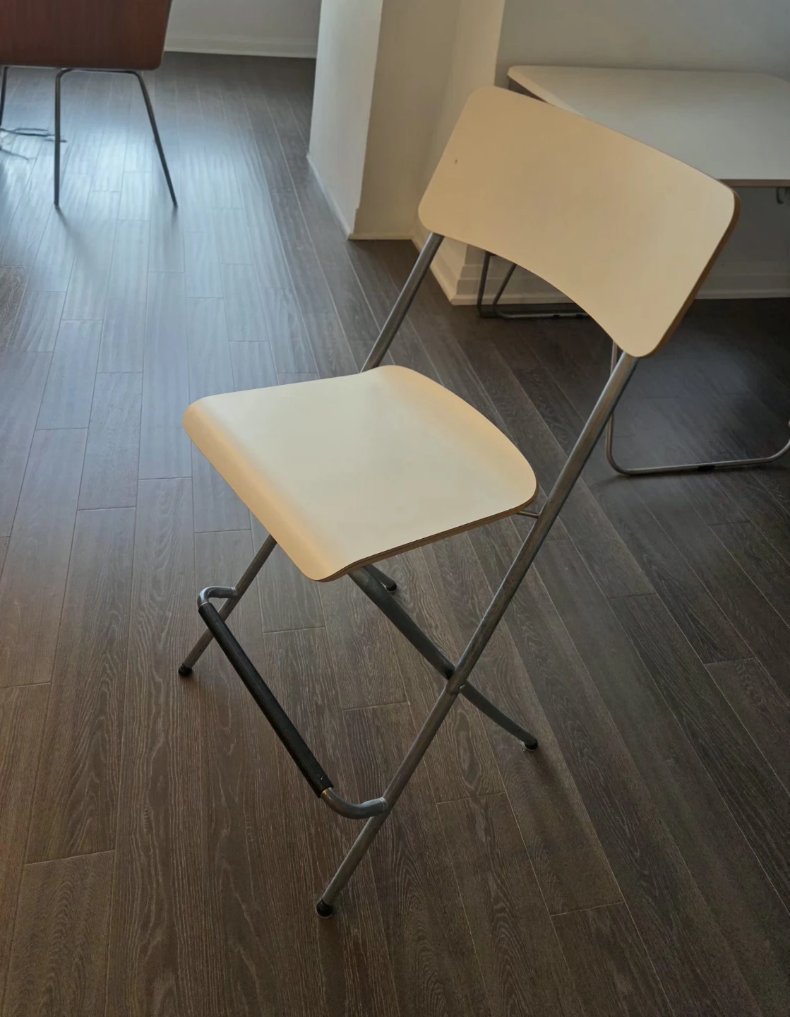 IKEA FRANKLIN Bar Stool with Backrest, White - photo 3