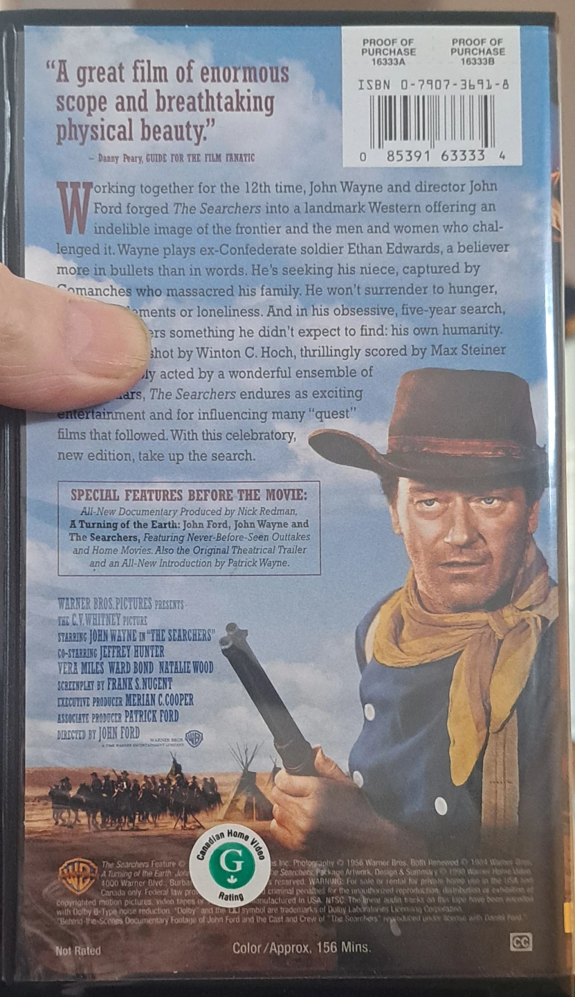 John Wayne in The Searchers Special Edition VHS - photo 3