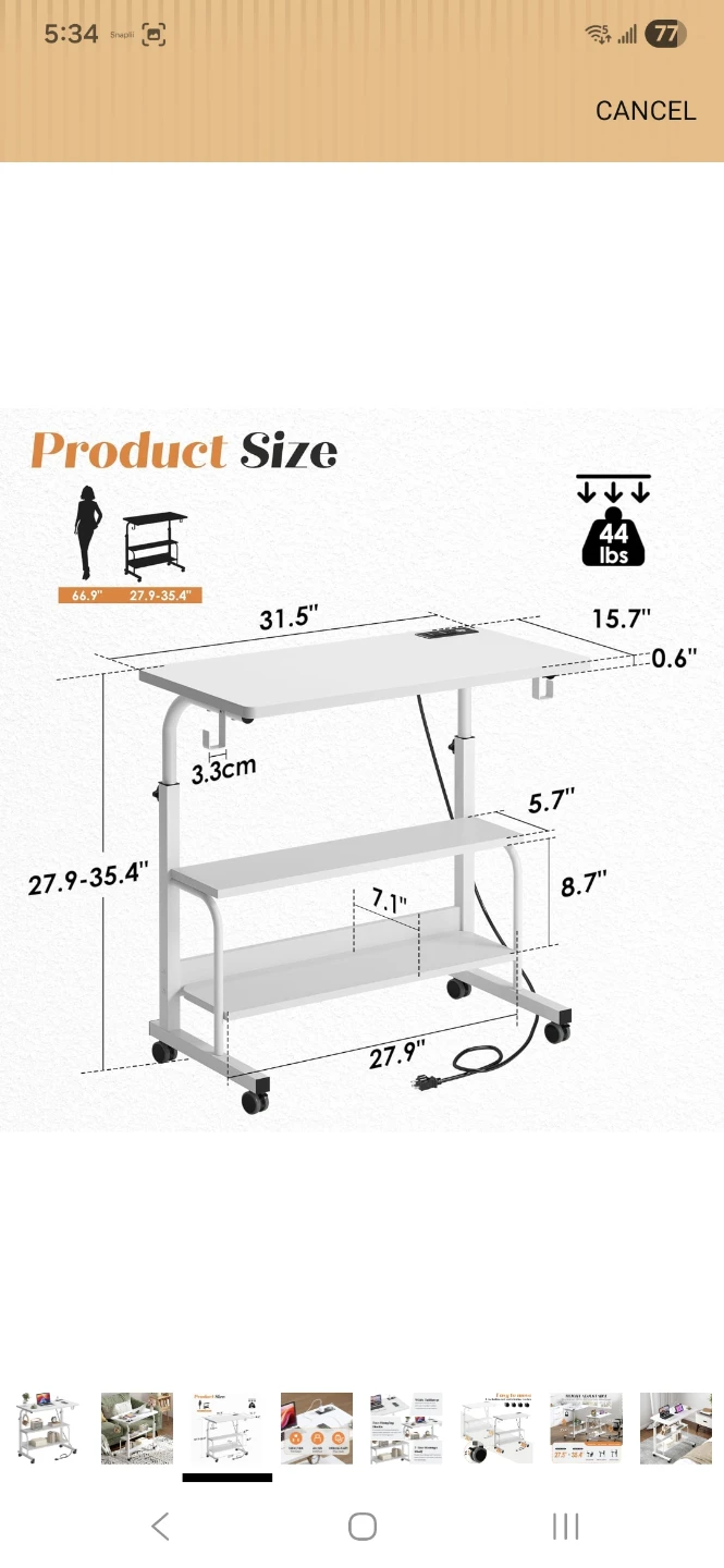 Adjustable Standing Desk with Shelves - photo 4