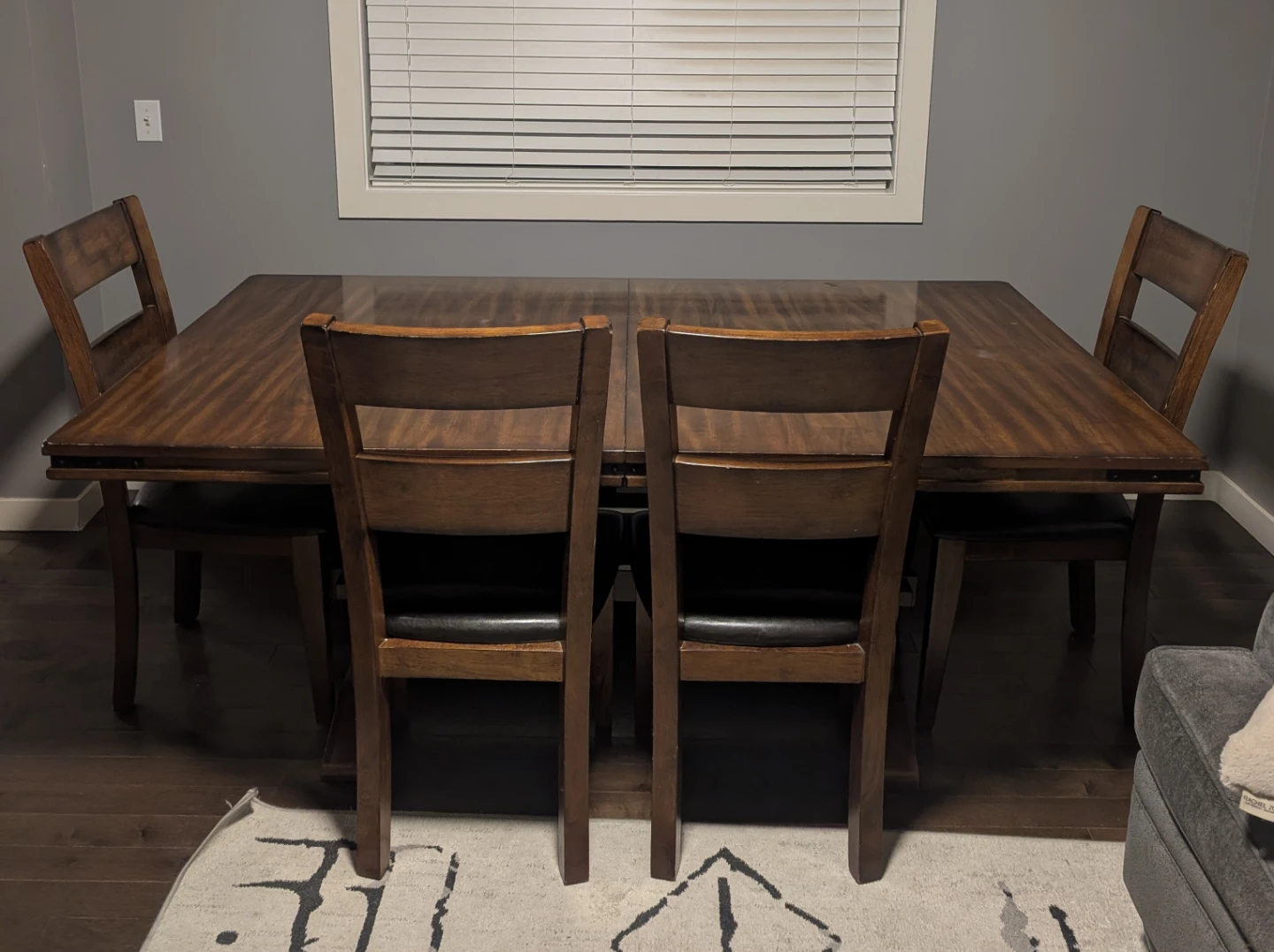 Wooden Dining Table, Chairs, Bench & End Tables Set