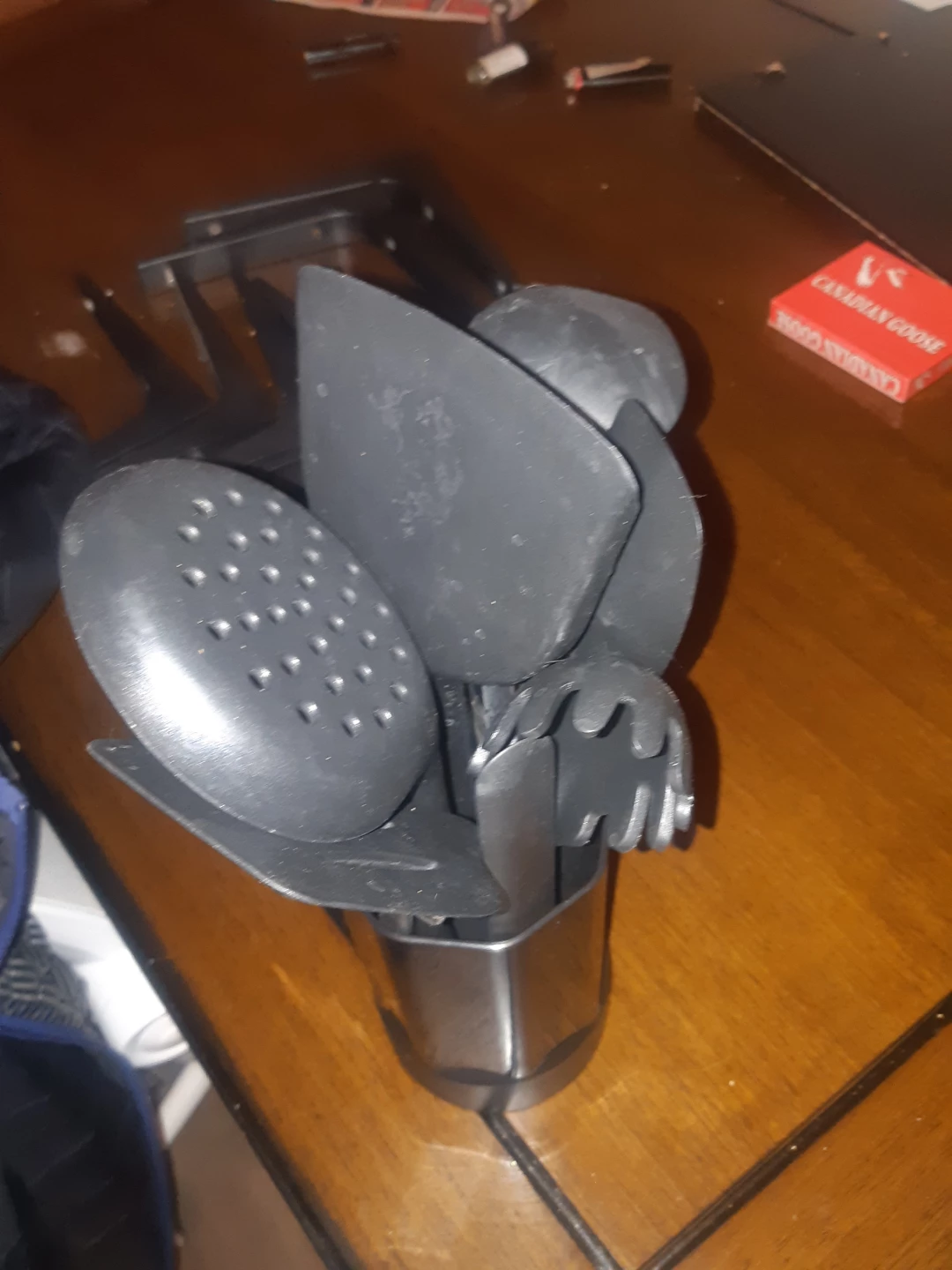 Black Kitchen Utensil Set with Holder - photo 2