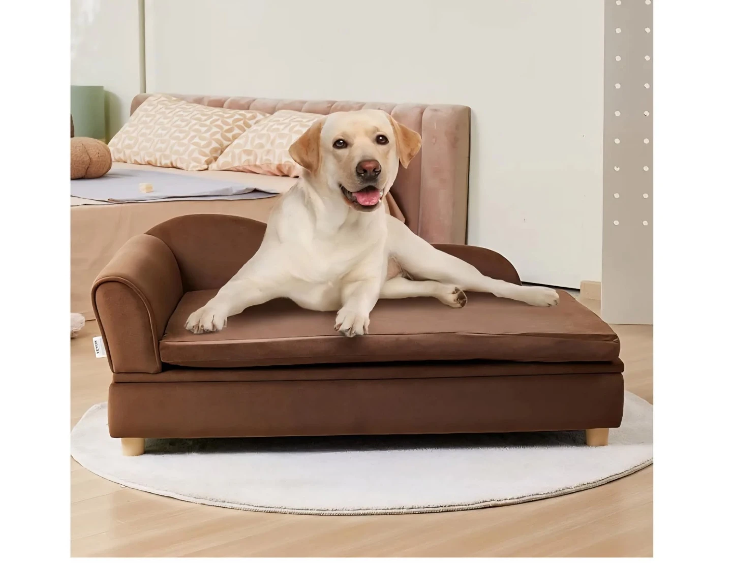 Vevor Brown Pet Sofa Bed with Storage