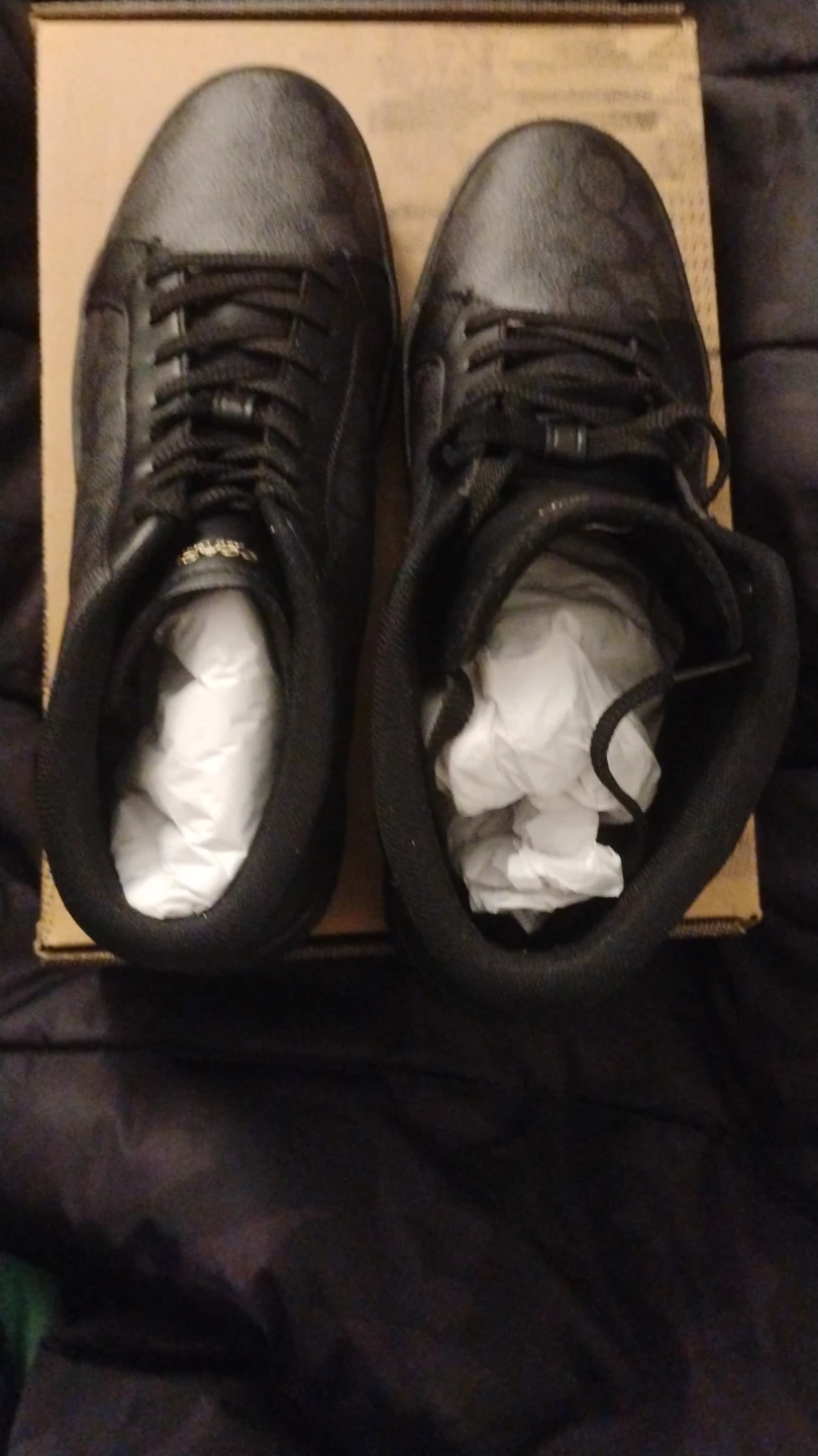 Coach Black Monogram Mid-Top Sneakers - photo 3