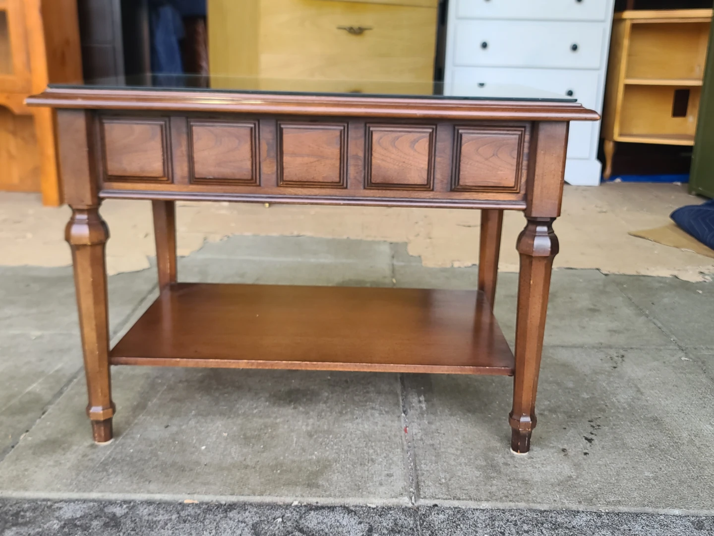 Wooden End Table with Drawer