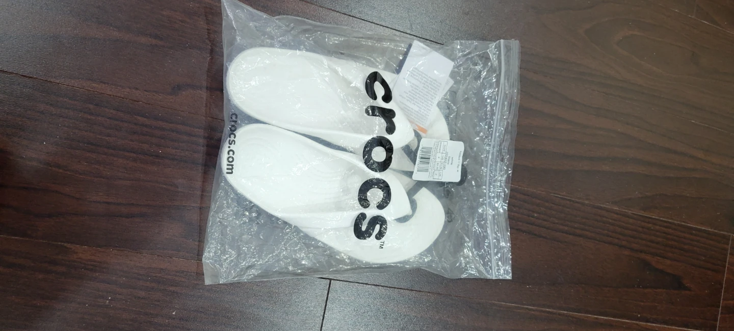 White Crocs Flip Flops - Size 5 - photo 4