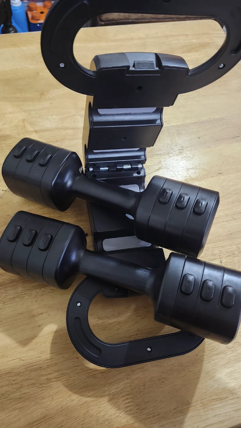 Black Adjustable Dumbbells (Set of 2) - photo 3