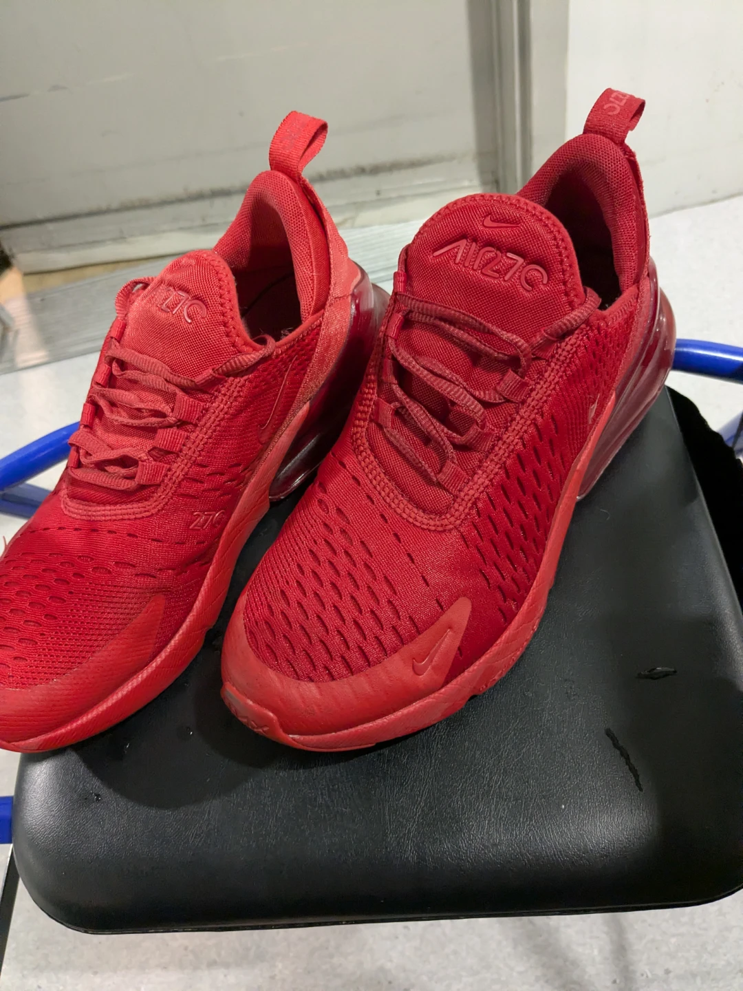 🥕Nike Air Max 270 Red Sneakers- Youth Size 6Y or Womens 7 - photo 2
