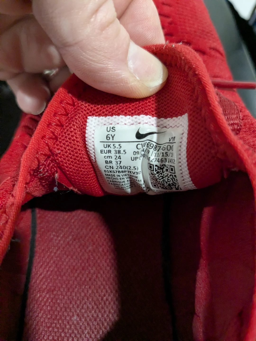 🥕Nike Air Max 270 Red Sneakers- Youth Size 6Y or Womens 7 - photo 4