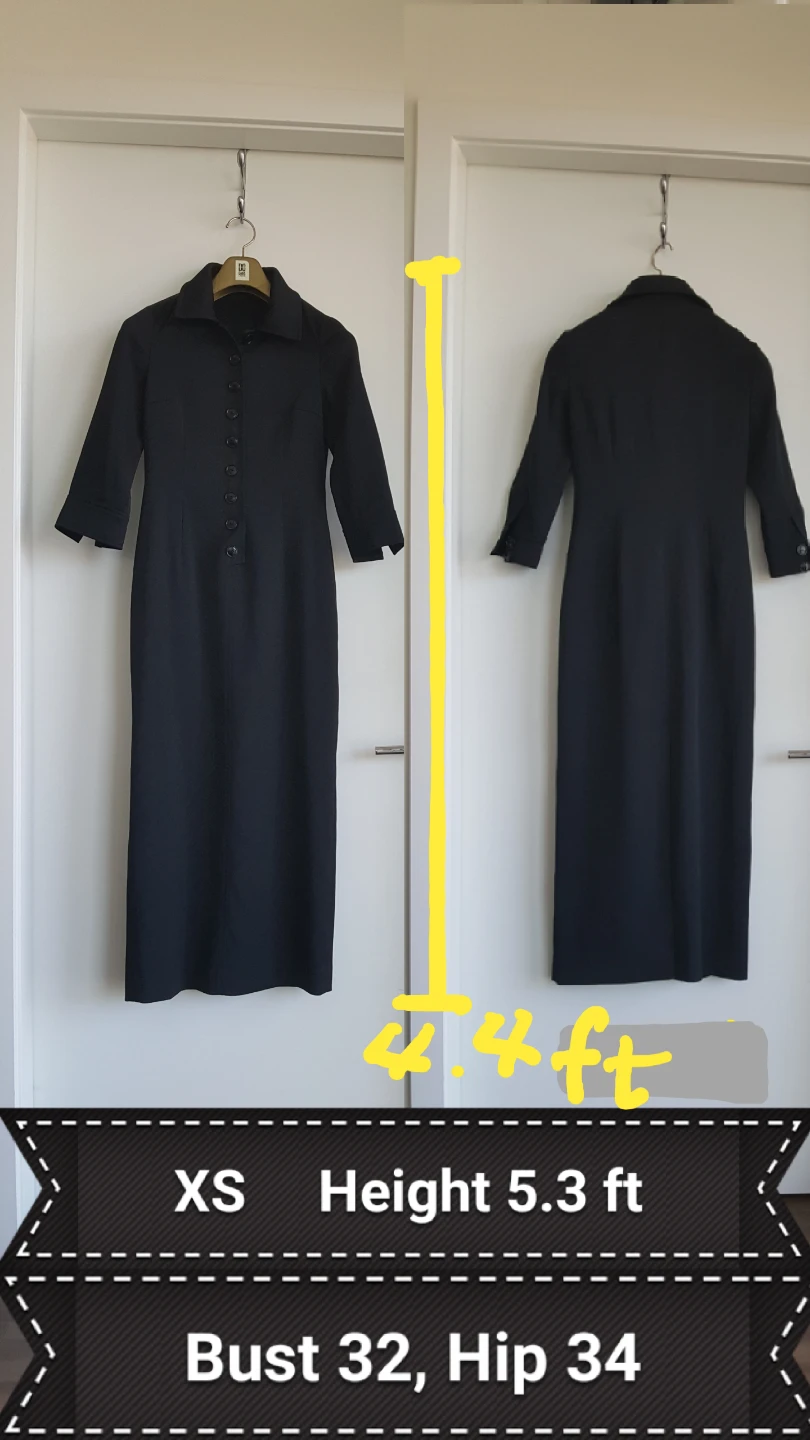 Black Collared Dress - XS - photo 2