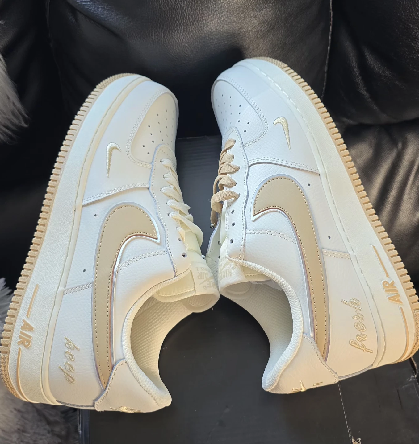 Brand new Air Force 1 07 Low Keep Fresh Beige Khaki Silver sale - photo 2