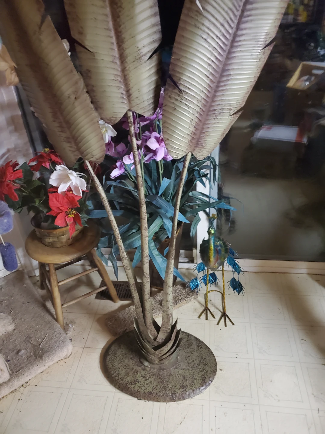 Large Metal Tropical Plant Sculpture - photo 4