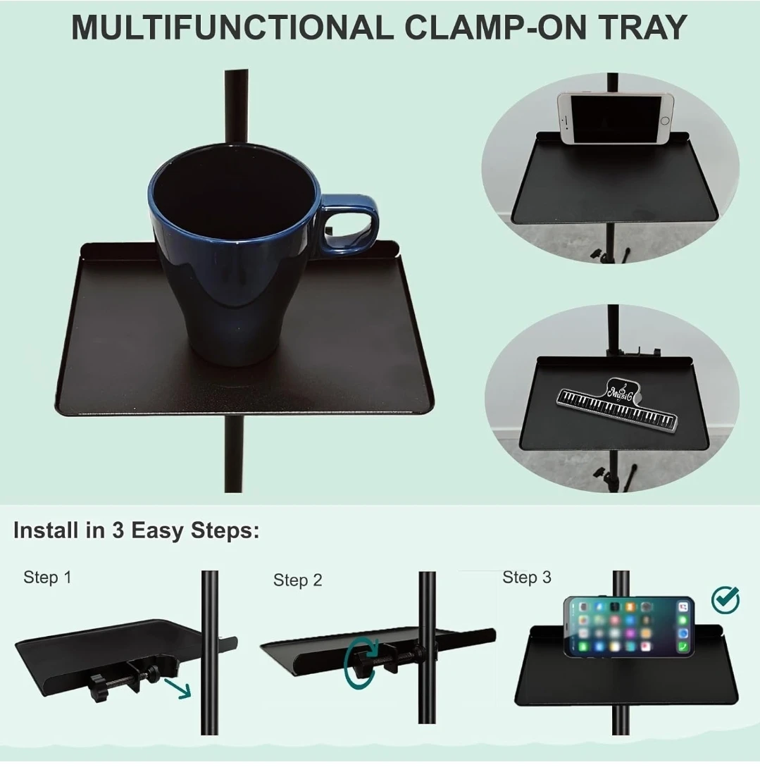 4-in-1 Portable Music Stand with Tray - photo 4