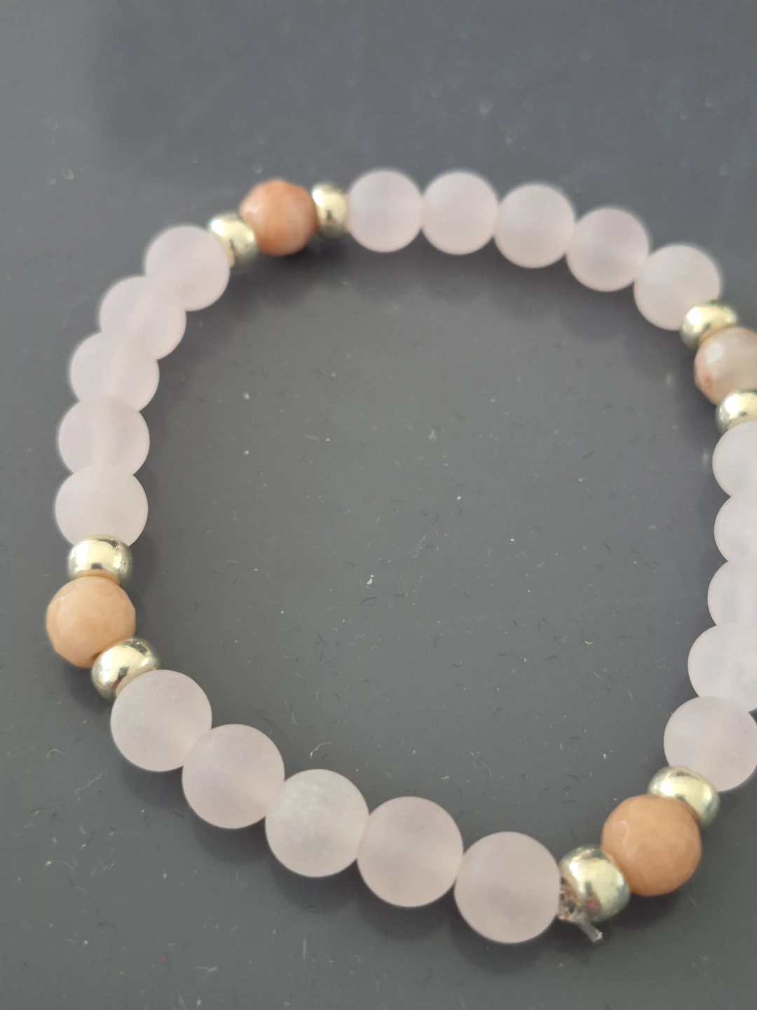 Rose Quartz Sunstone Crystal Bracelet available Small or Medium