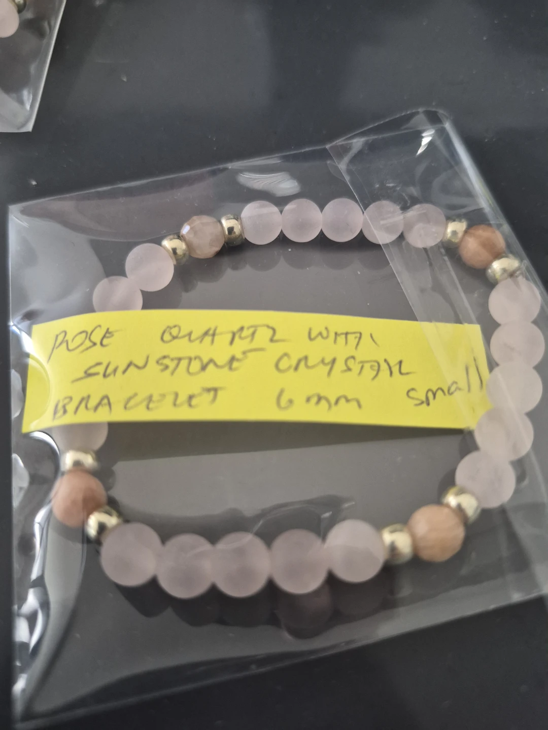Rose Quartz Sunstone Crystal Bracelet available Small or Medium - photo 5