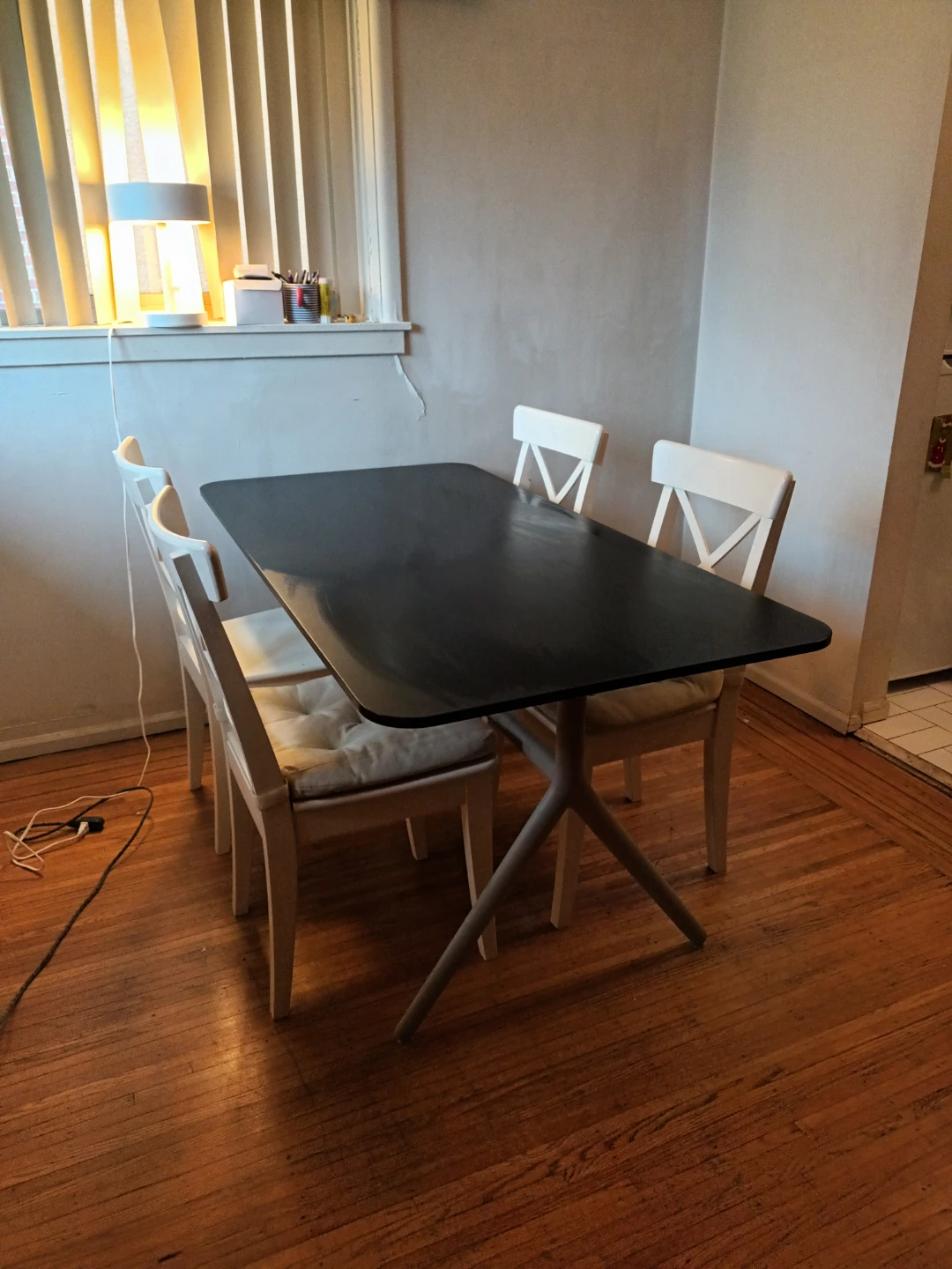 IKEA BEKANT Sit/Stand Desk - White/Black