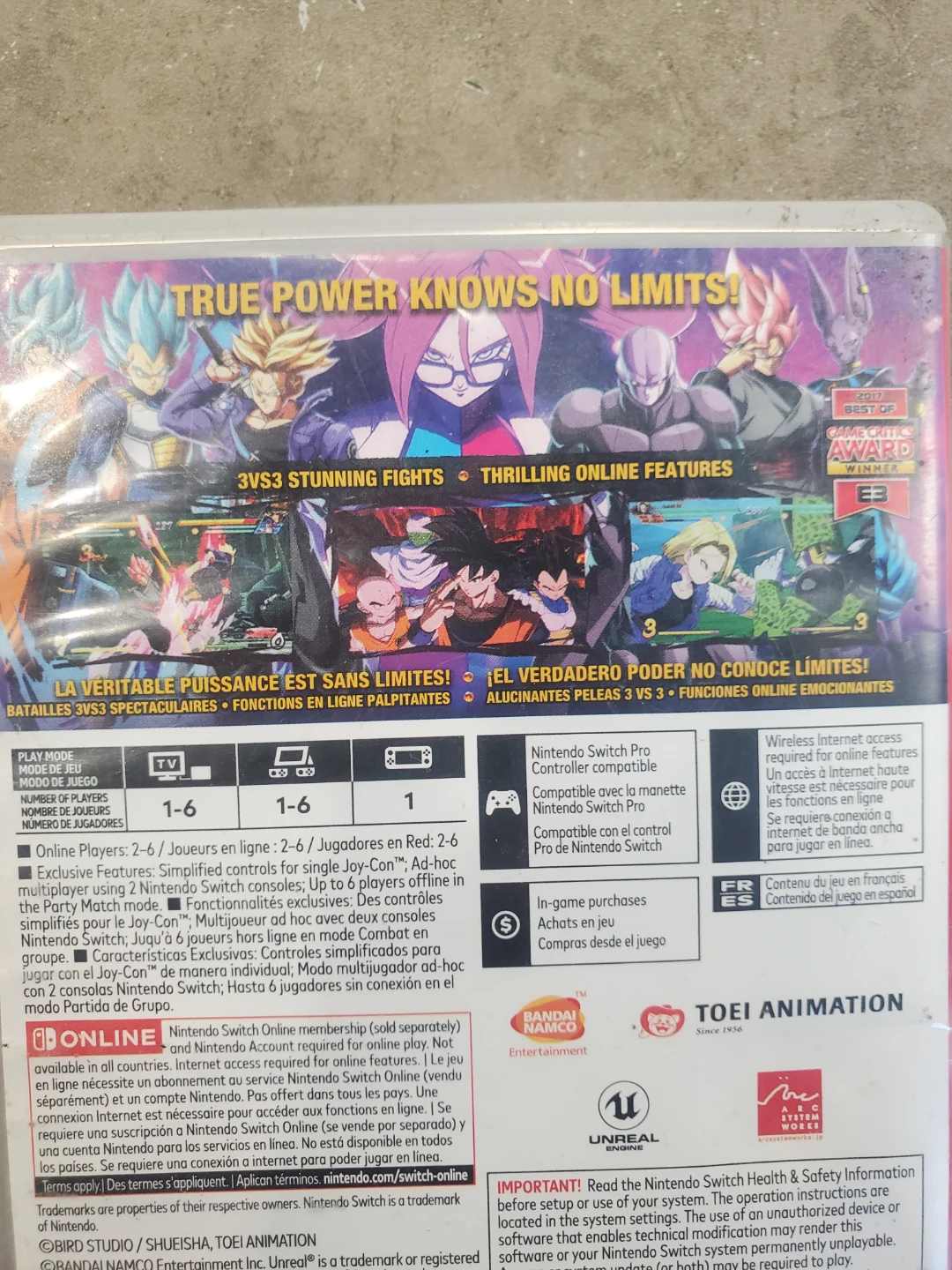 Nintendo Switch Dragon Ball FighterZ Game - photo 2
