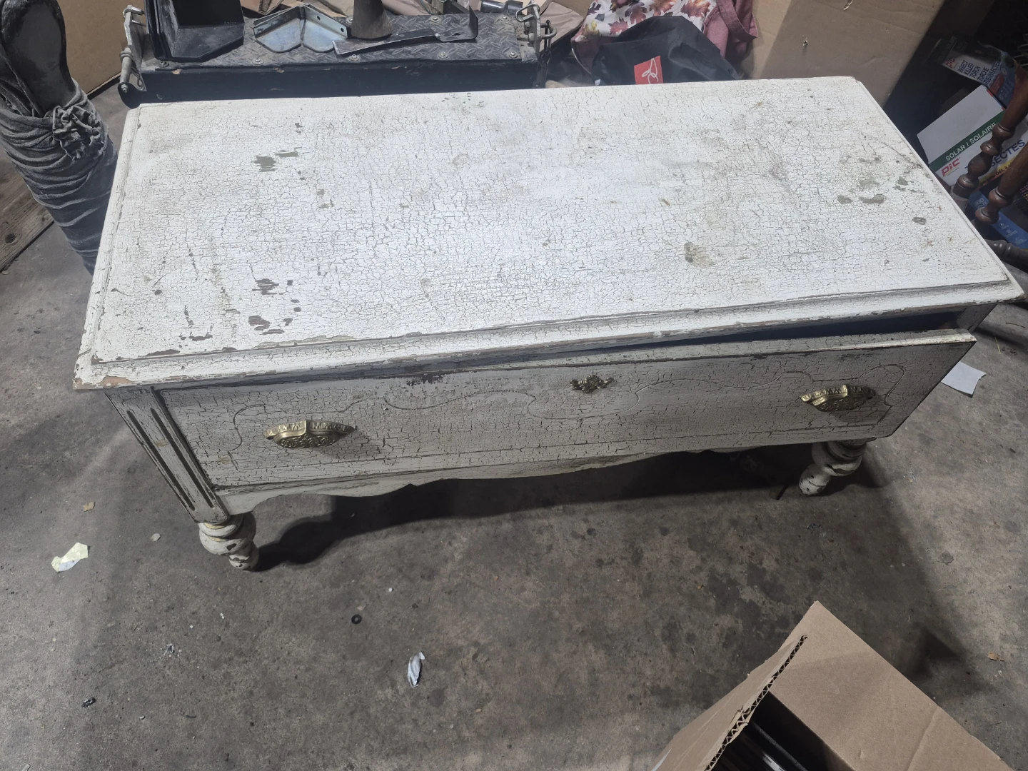 Vintage White Dresser with Drawer