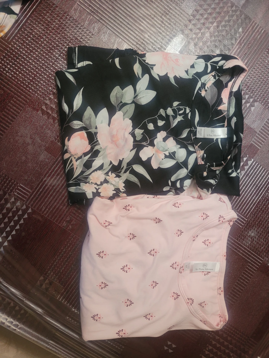 Pink Floral Long Sleeve Tops (2-Pack) - photo 2