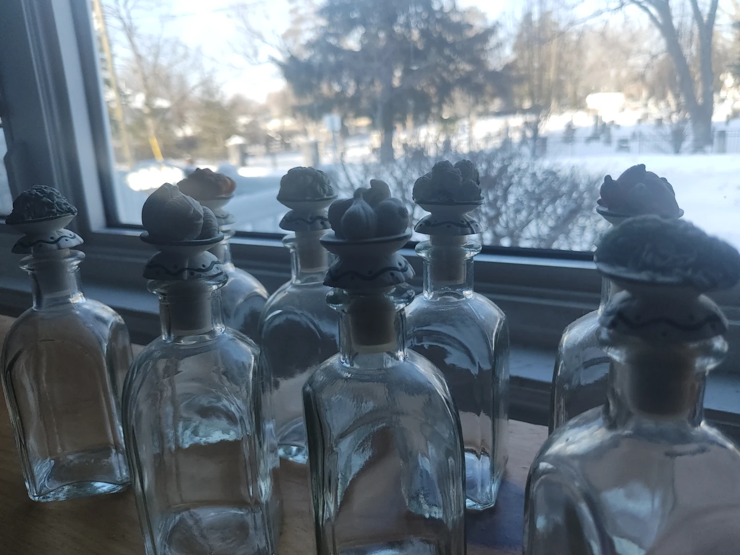 Set of 8 Glass spice Bottles with  Stoppers - photo 3
