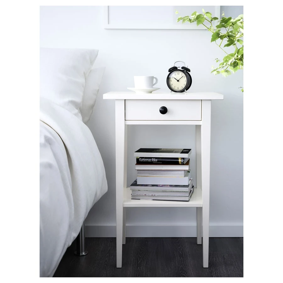 ABC Carpet- White Nightstand Side Table with Drawer