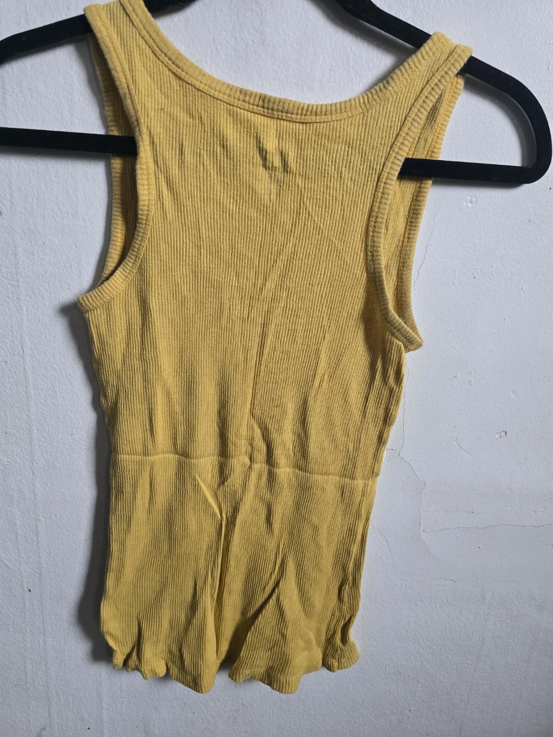 Top Pro Yellow Ribbed Tank Top Size S - photo 3