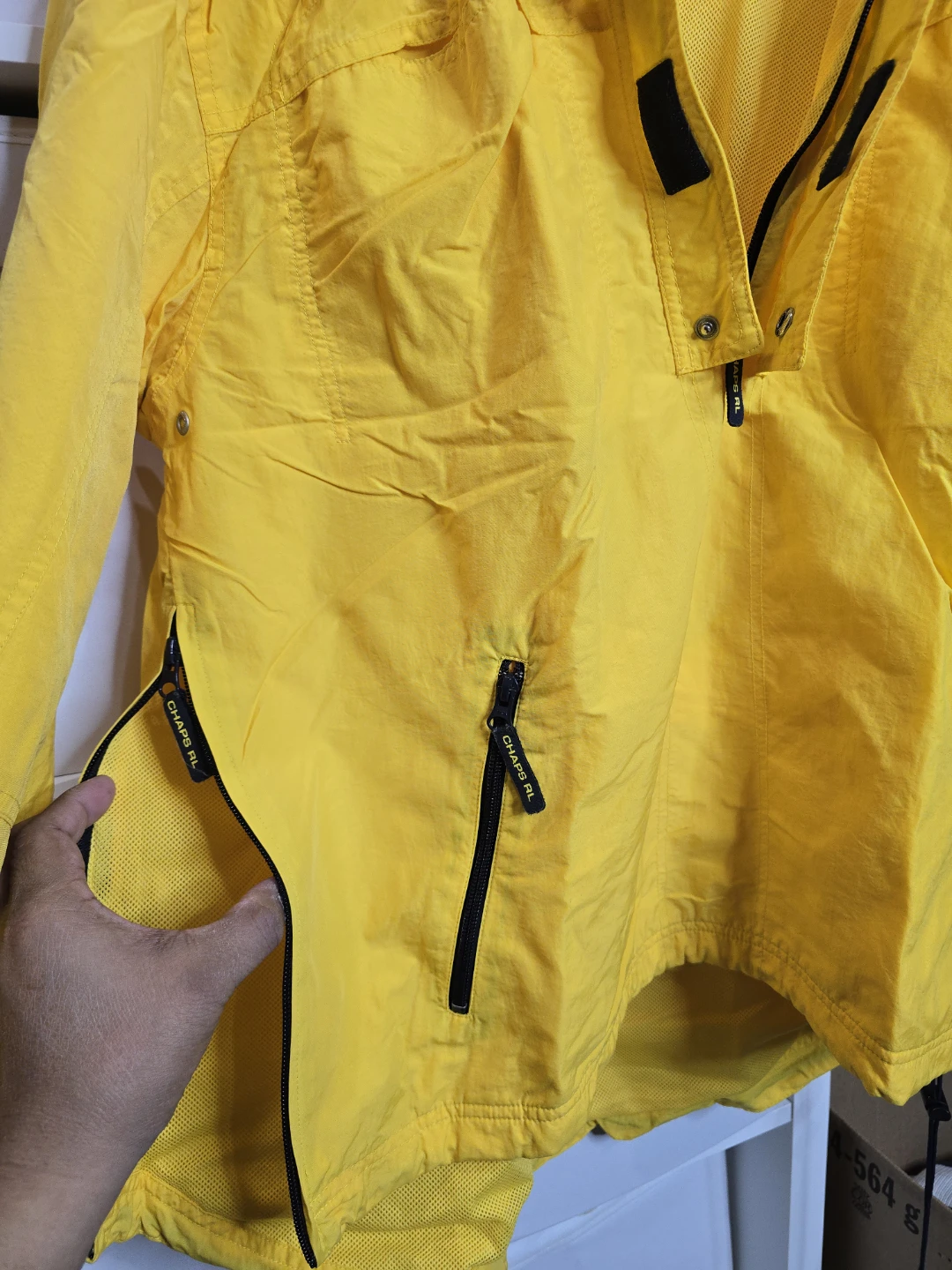 Chaps Ralph Lauren Yellow Anorak Jacket Size L - photo 4