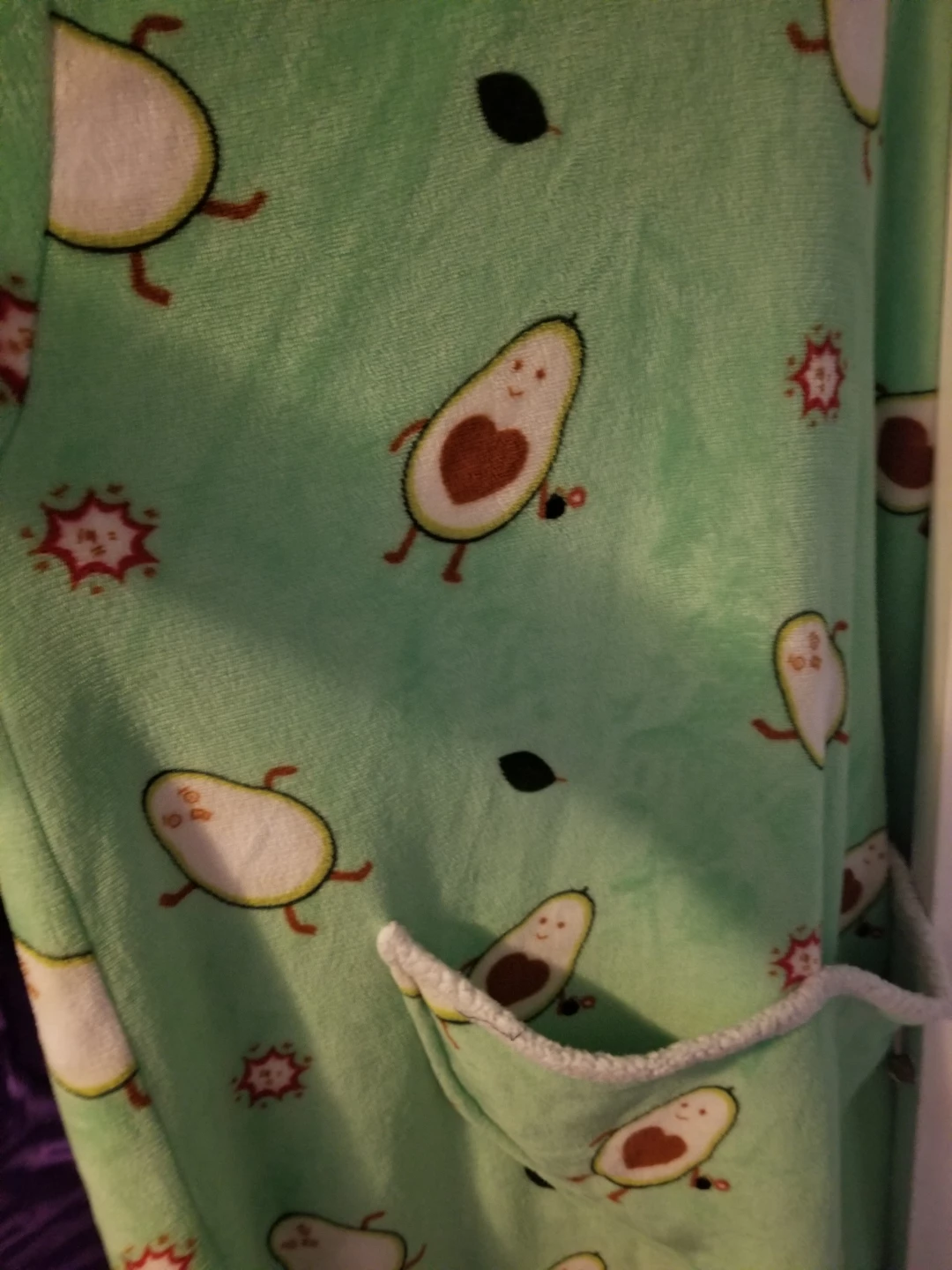 Avocado Print Fleece Lounger
