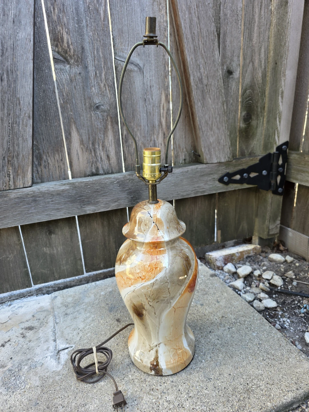 Vintage Ceramic Table Lamp Marble color