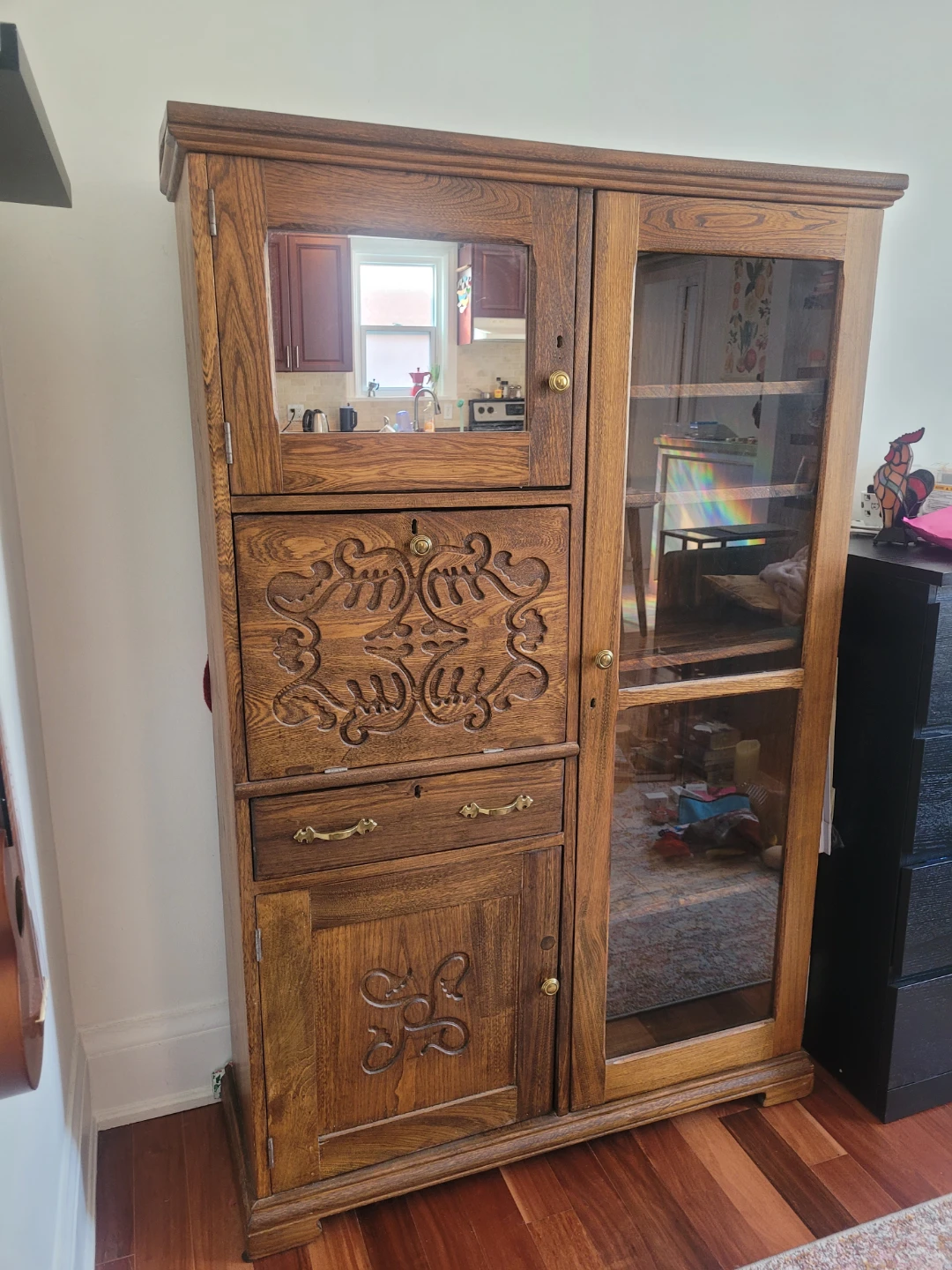 Vintage Wood storage and display cabinet - photo 2