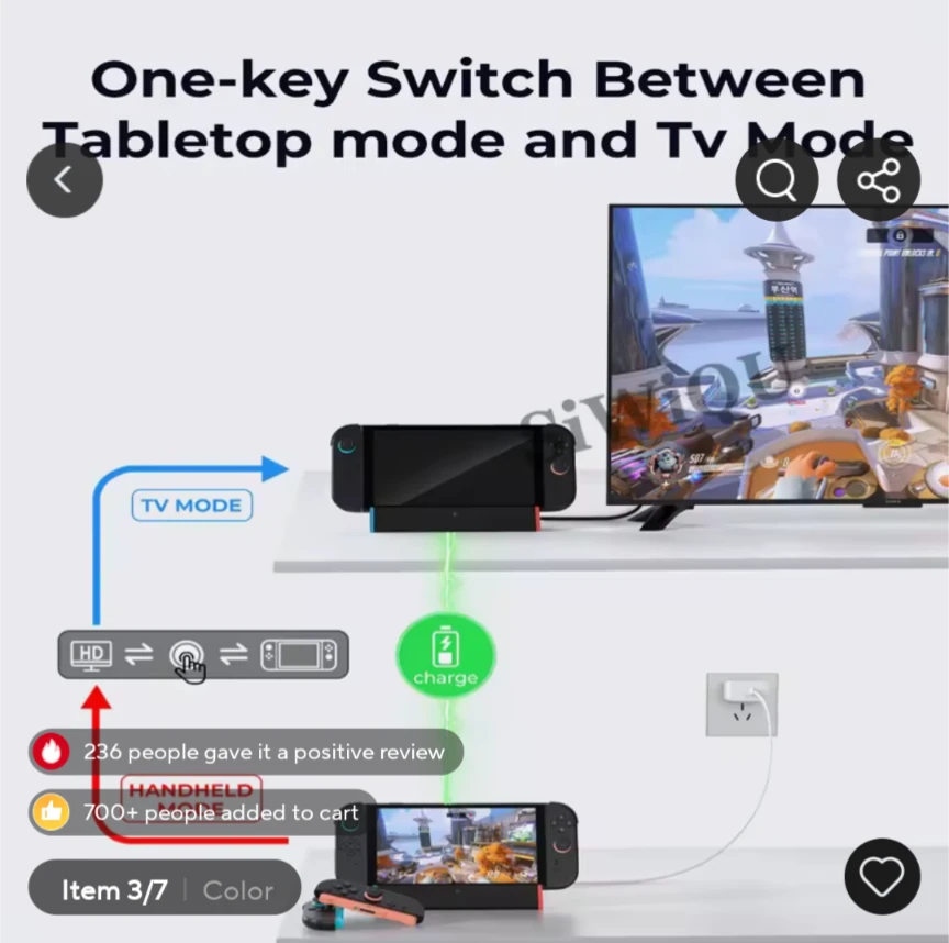 SiwiQu Nintendo Switch Docking Station with HDMI Output - photo 2
