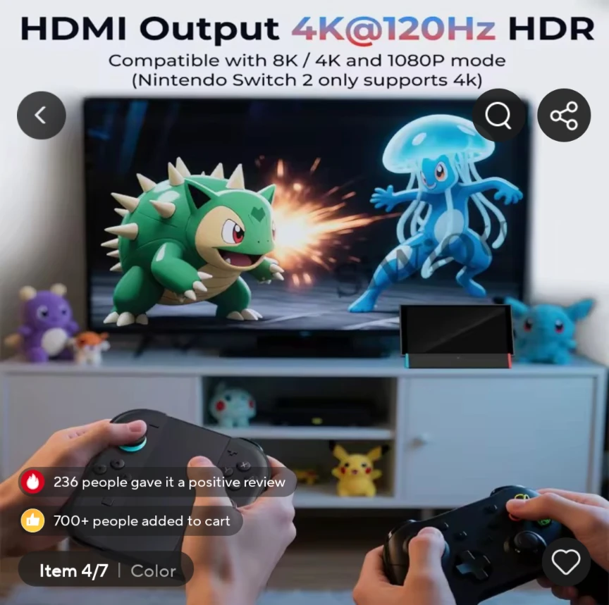 SiwiQu Nintendo Switch Docking Station with HDMI Output - photo 3